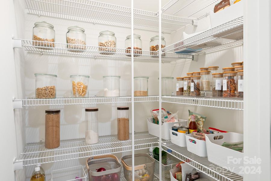 Large walk in Pantry right off the Kitchen.