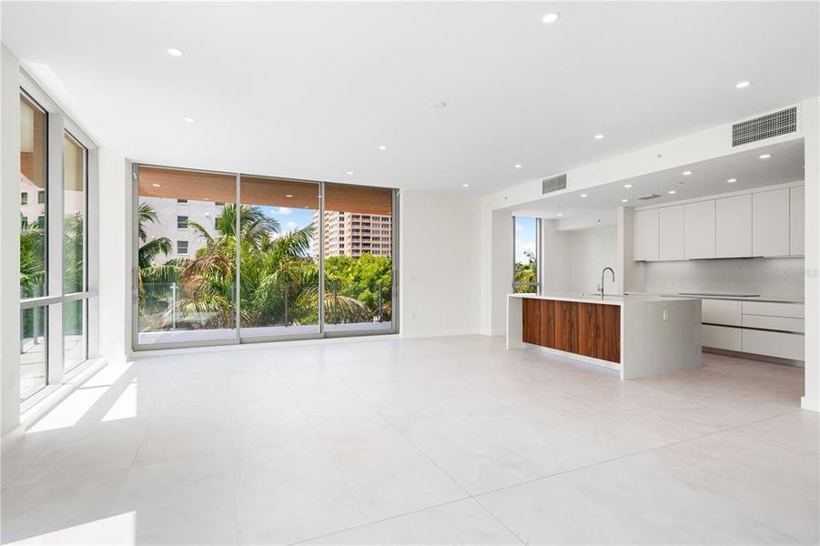 Living Room with Kitchen