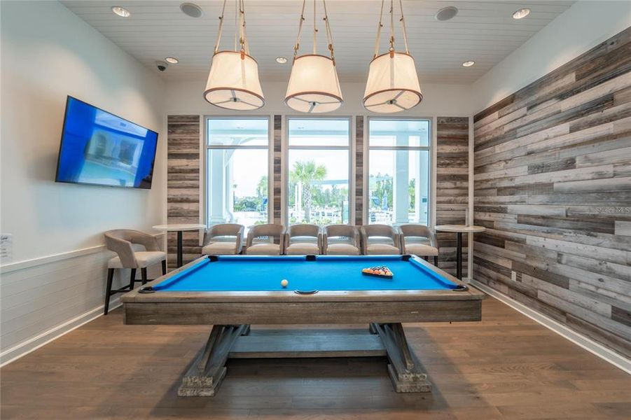 Pool table area