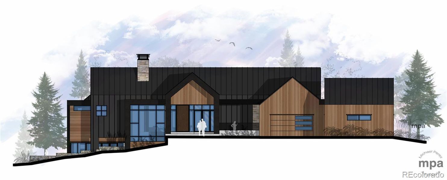 The Front Elevation of the Peak View by Reed Custom Homes