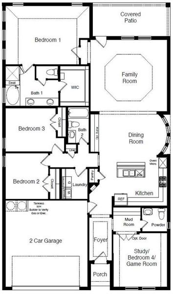 D.R. Horton's The Oak floorplan - All Home and community information, including pricing, included features, terms, availability and amenities, are subject to change at any time without notice or obligation. All Drawings, pictures, photographs, video, square footages, floor plans, elevations, features, colors and sizes are approximate for illustration purposes only and will vary from the homes as built.