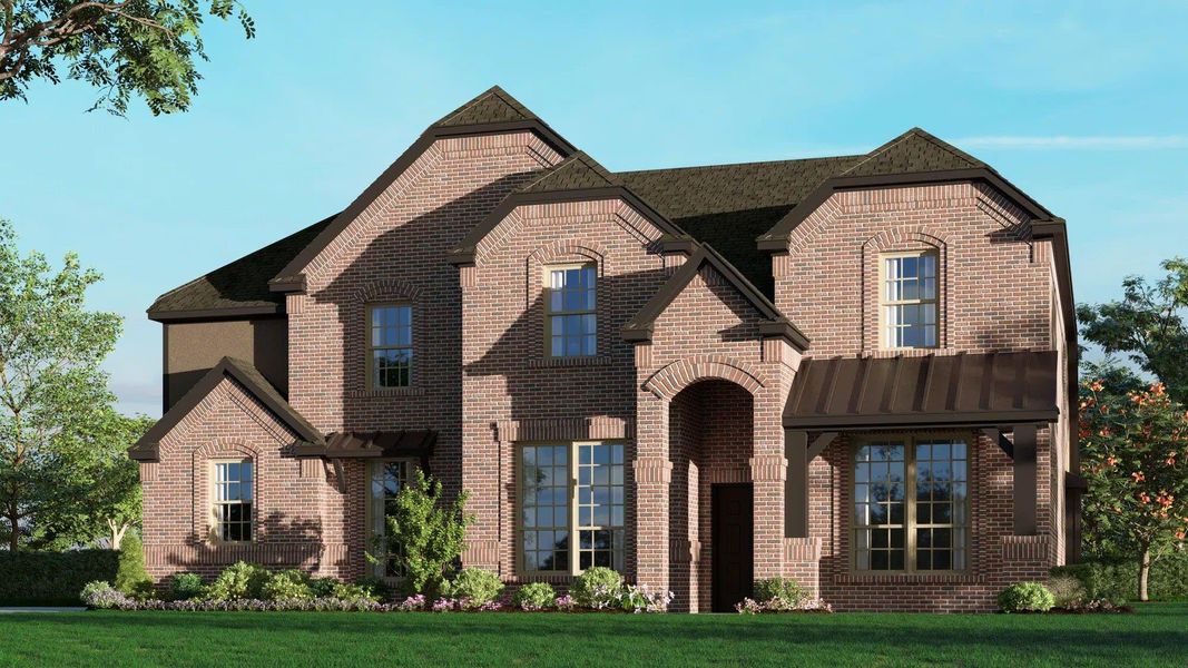 Elevation C with Outswing | Concept 3135 at Abe's Landing in Granbury, TX by Landsea Homes