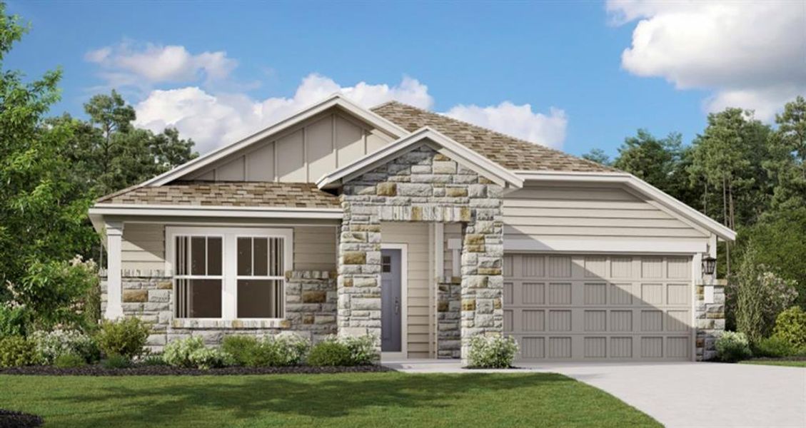 New construction Single-Family house 117 Stonehaven Path, Marble Falls, TX 78654 Marquette- photo