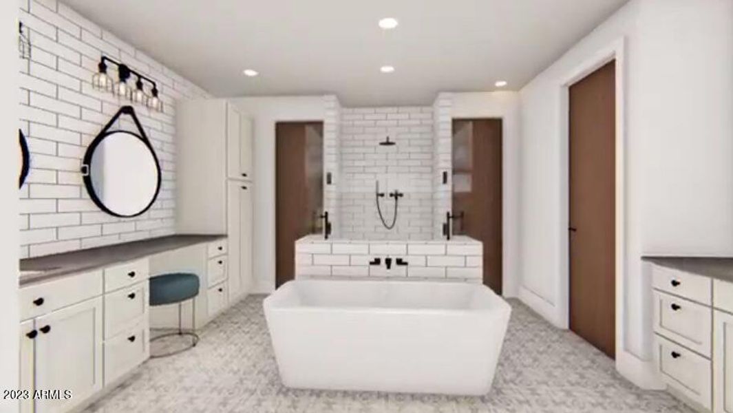 Rendering master bath