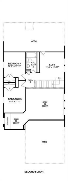 The Rochester floor plan by K. Hovnanian® Homes. 2nd Floor shown. *Prices, plans, dimensions, features, specifications, materials, and availability of homes or communities are subject to change without notice or obligation.