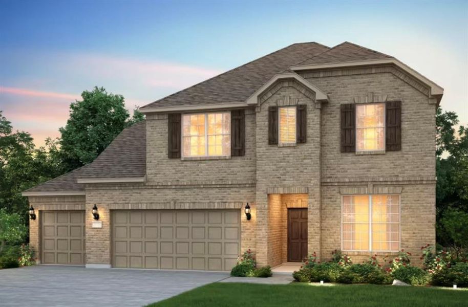 New construction Single-Family house 129 Elm Ridge Way, Georgetown, TX 78628 Lexington- photo