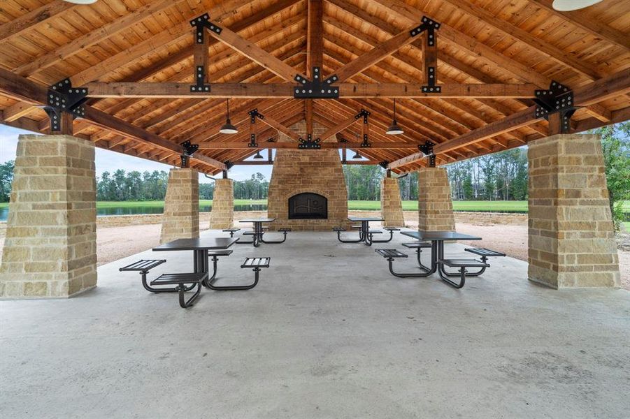 Community pavilion perfect for informal gatherings and events