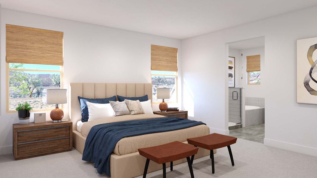 Primary Bedroom | Aspen | The Villages at North Copper Canyon – Canyon Series | Surprise, AZ | Landsea Homes