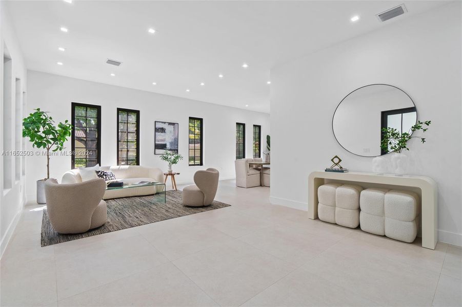 Foyer and Living Room