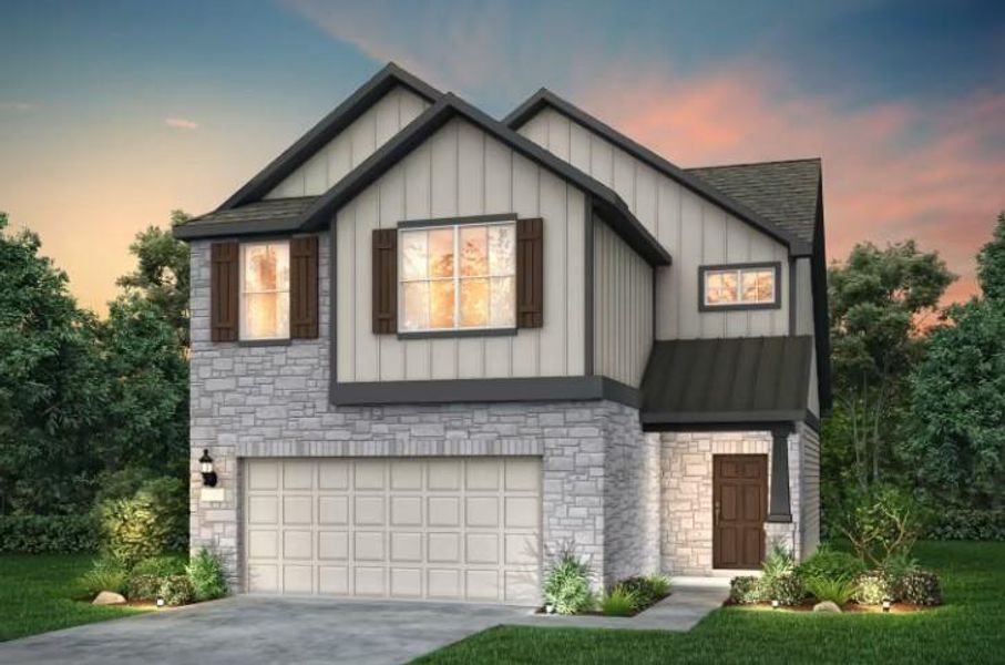 Pulte Homes, Gordon elevation G, rendering