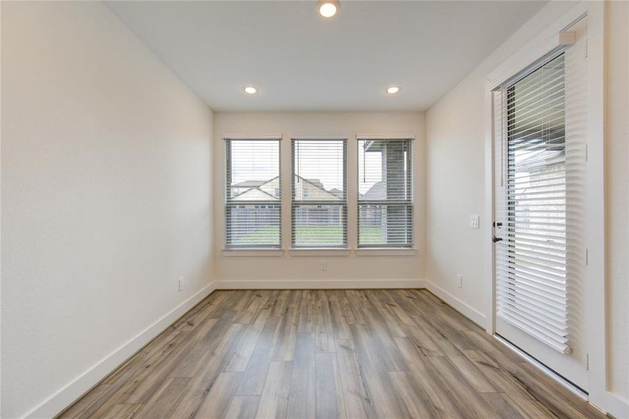 Open concept dining nook.