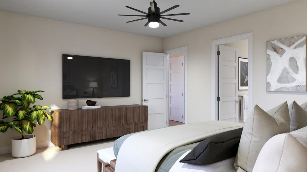 Primary Bedroom | Willow at Harrell Oaks in Orlando, FL by Landsea Homes