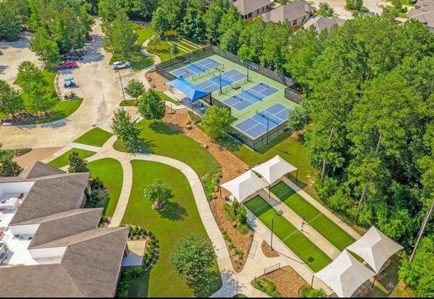 Don't miss the bocce courts and pickleball courts!