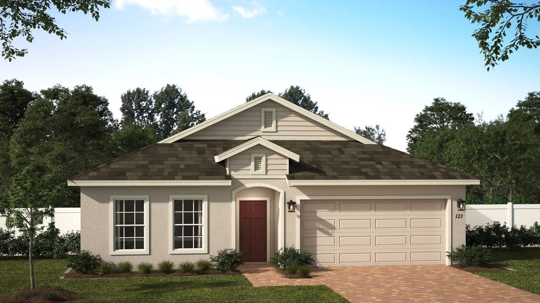 Elevation 2 with Optional Cladding | Kensington Flex | Trinity Place | New Homes In St. Cloud, FL | Landsea Homes