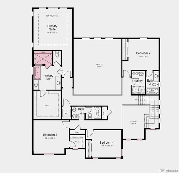 Structural options added include: Fireplace, 12' sliding glass door, Bedroom 5 and full bath, Shower and free-standing tub in primary bath, and full unfinished basement.