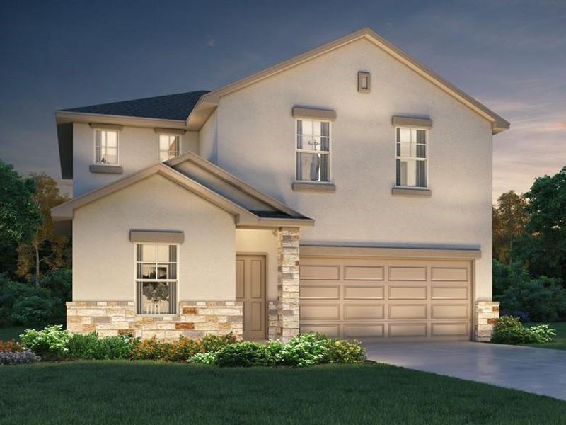 New construction Single-Family house 6402 Rounded Pebble Ln, Buda, TX 78610 The Winedale (880)- photo