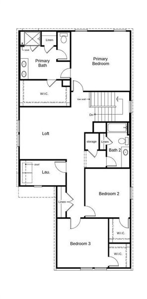 This floor plan features 4 bedrooms, 3 full baths, 1 half bath, and over 2,300 square feet of living space.