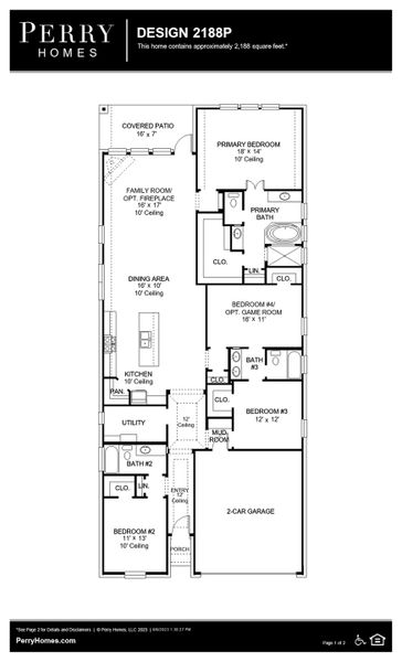 New construction Single-Family house 211 Ancient Murrelet Court, Magnolia, TX 77354 Design 2188P- photo