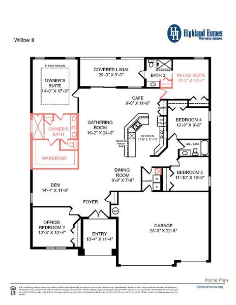 Willow II - Home Layout