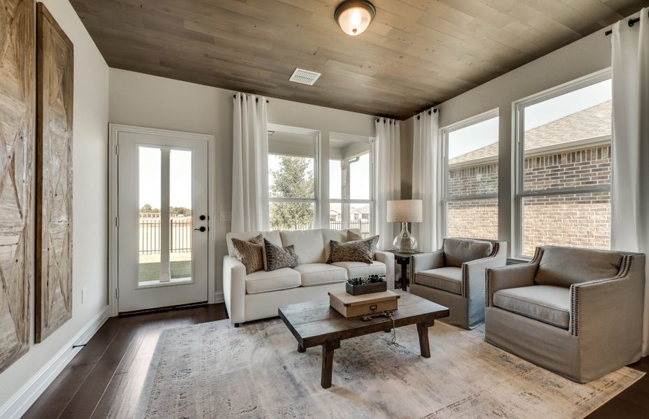 Optional sunroom offering warmth and natural light