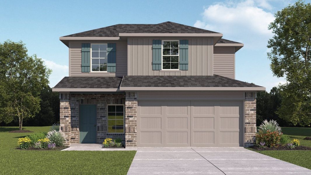 New construction Single-Family house 784 Lake Sweetwater Lane, Buda, TX 78610 The Florence- photo