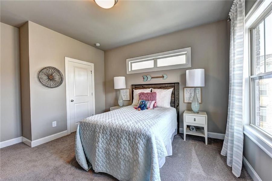 View of carpeted bedroom   ***Photos NOT OF ACTUAL Home but for representation Purposes only. Home is UNDER Construction- Photos are of a previously built Model House Freemont plan by The Providence Group