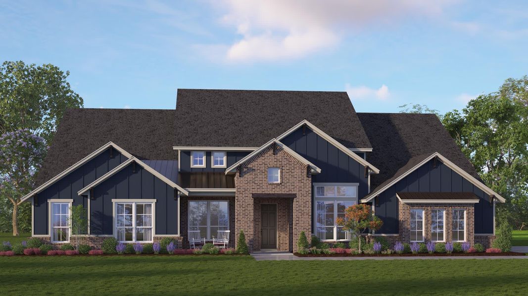 Elevation D | Concept 3634 at The Meadows in Gunter, TX by Landsea Homes