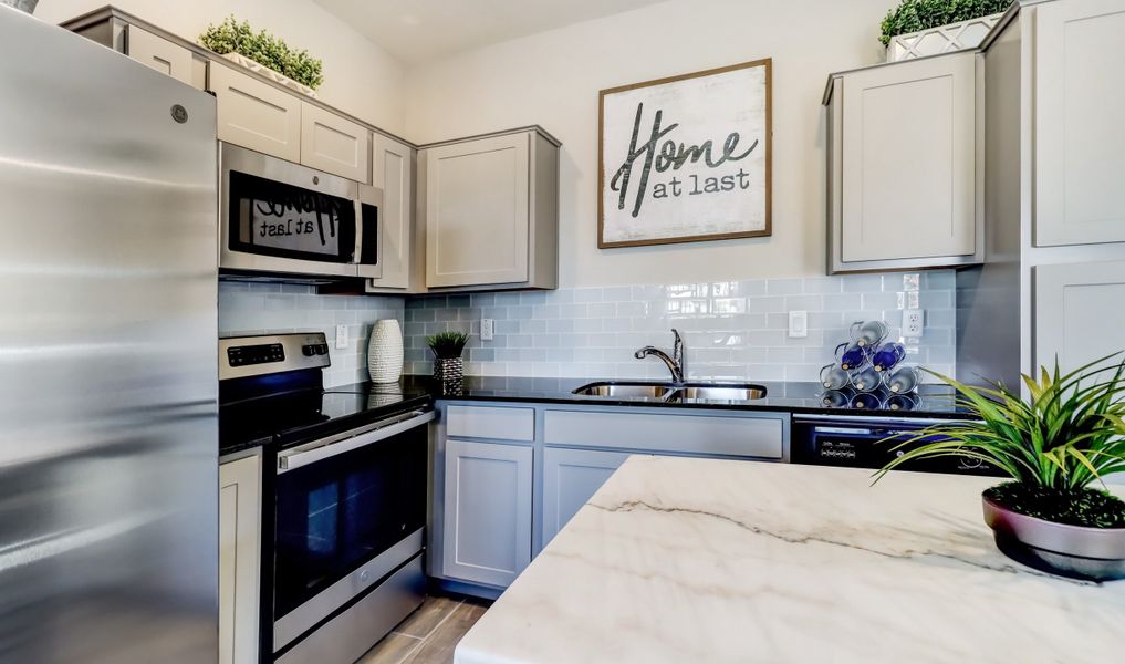 Kitchen with ample cabinet space