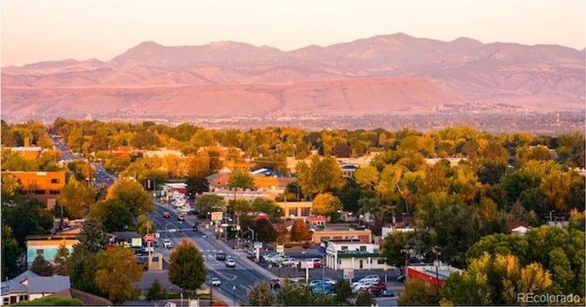 Revitalized 38th corridor undergoing an urban renewal with commercial amenities. Wheat-Ridge Ridge at 38th view