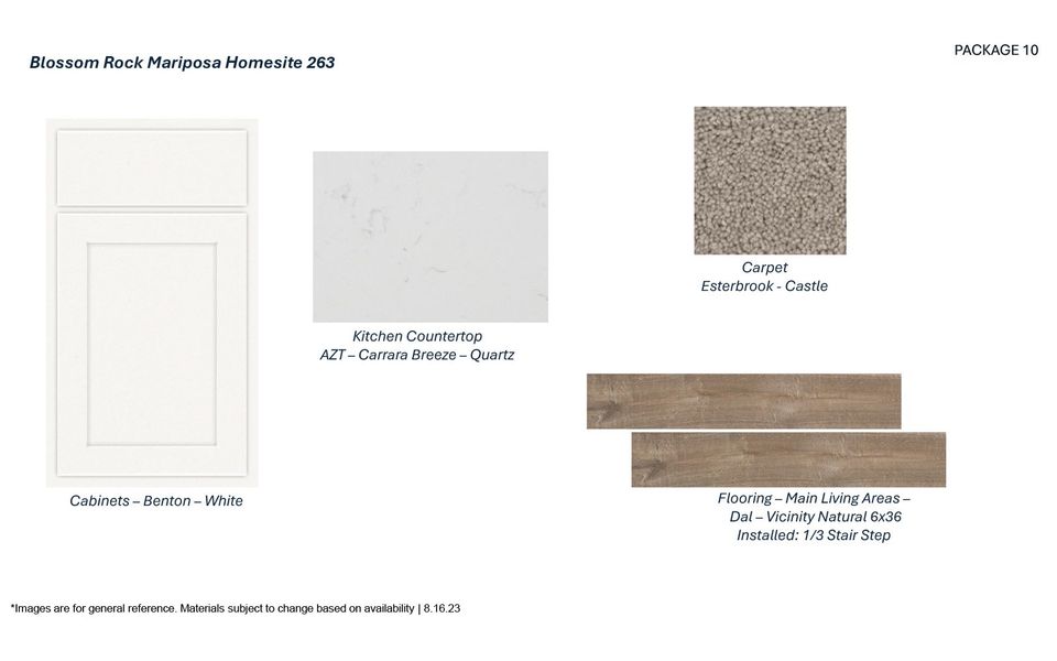 Mariposa Homesite 263 Design Selections