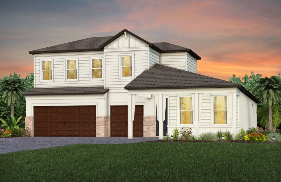 New construction Single-Family house Mahogany Grand, Cypress Bend Drive, Wesley Chapel, FL 33545 - photo