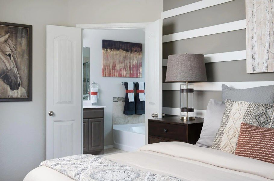 Primary Bedroom | Concept 1849 at Silo Mills - Select Series in Joshua, TX by Landsea Homes