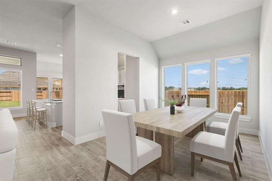 Virtually Staged Dining room.