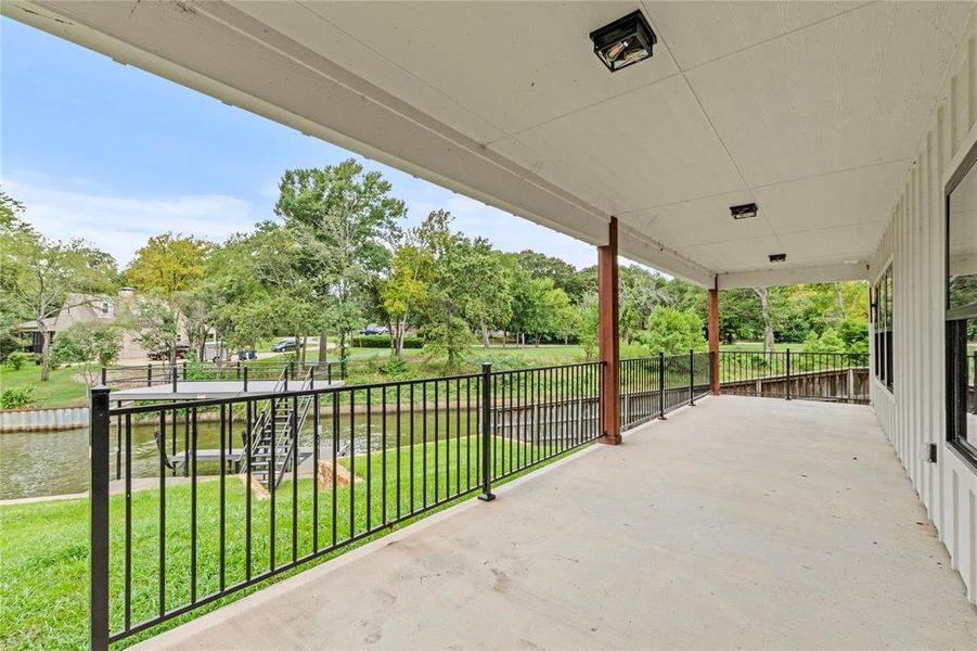 Large covered patio