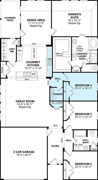 The Chase floor plan by K. Hovnanian® Homes. 1st Floor shown. *Prices, plans, dimensions, features, specifications, materials, and availability of homes or communities are subject to change without notice or obligation.