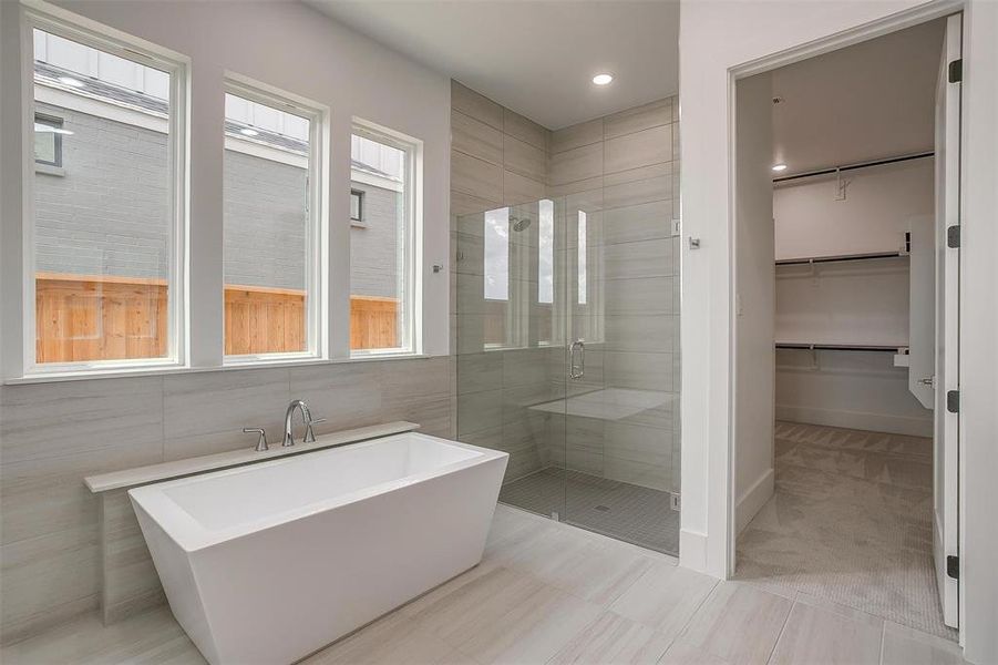 Primary Bathroom, Freestanding Tub and Separate Shower
