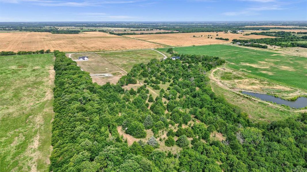 Bird's eye view with a rural view