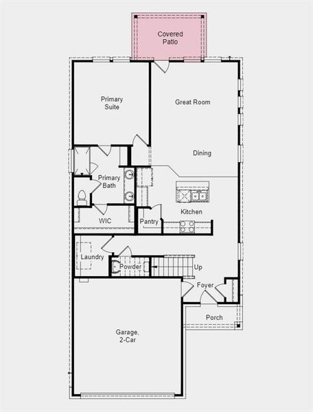 Structural options include: 12" pop up ceiling at great room and primary suite, covered outdoor living and gas drop for future outdoor grill.