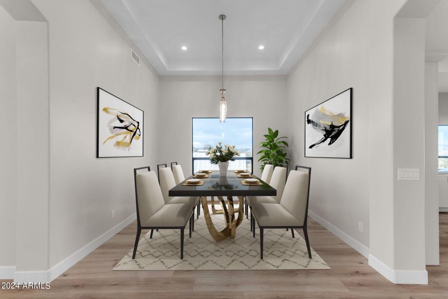 Virtually Staged Dining Room