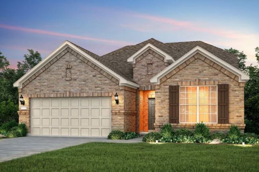 Pulte Homes, Mooreville elevation A, rendering