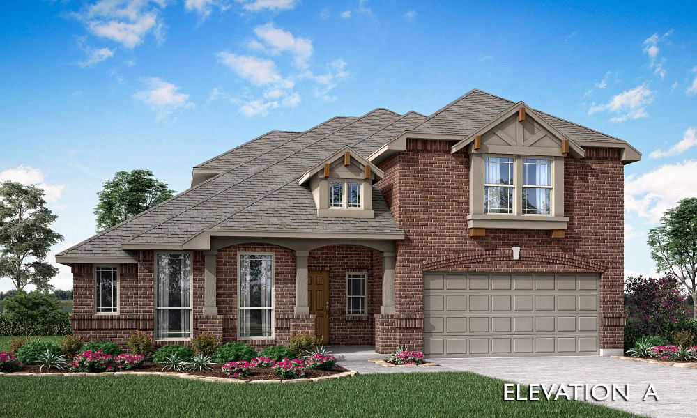 Elevation A. 4br New Home in Desoto, TX