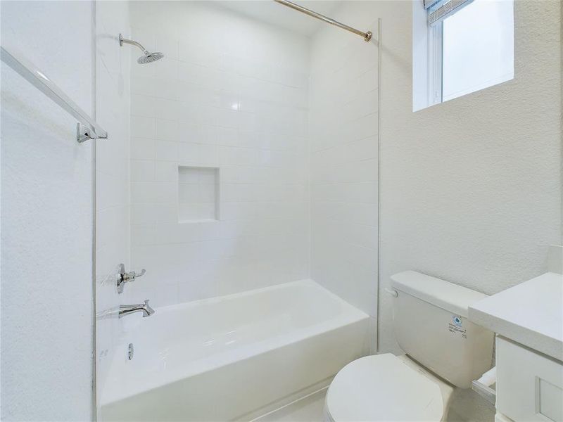 First floor full bath shower/tub
