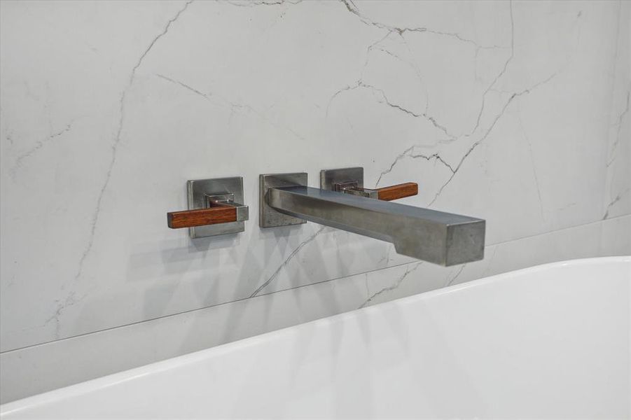 Elegant modern fixtures and features in the bathrooms