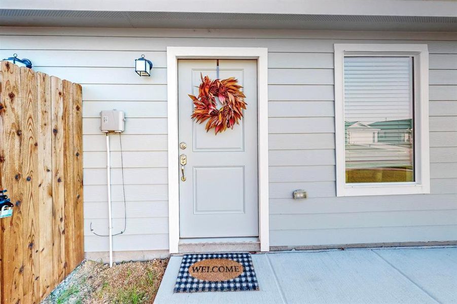 View of doorway to property