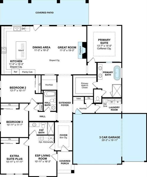 The Belfast ESP floor plan by K. Hovnanian Homes. 1st Floor Shown. *Prices, plans, dimensions, features, specifications, materials, and availability of homes or communities are subject to change without notice or obligation.