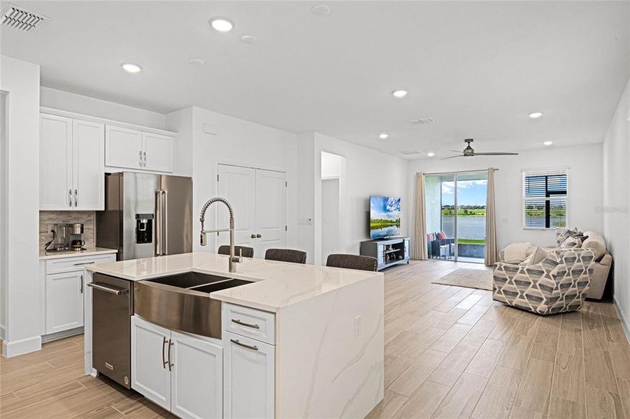 Living room and Kitchen