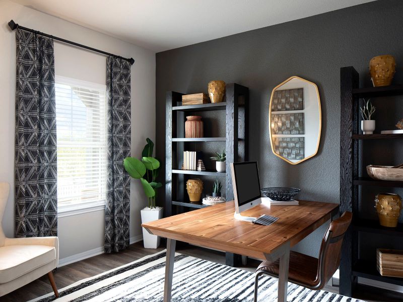 Ditch the commute to work with the spacious home office.