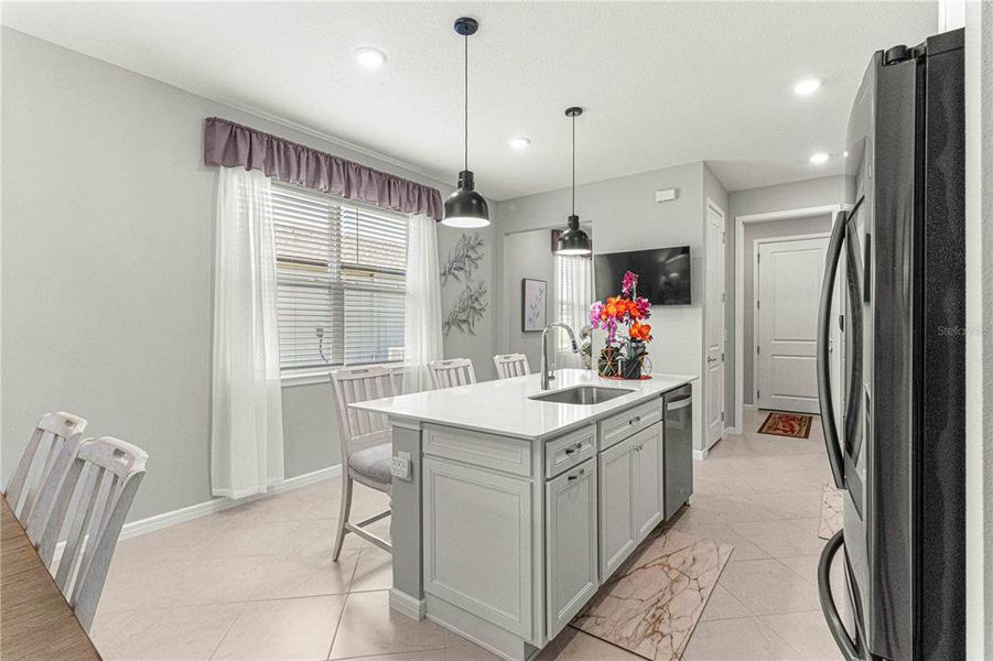 Kitchen island with extra seating