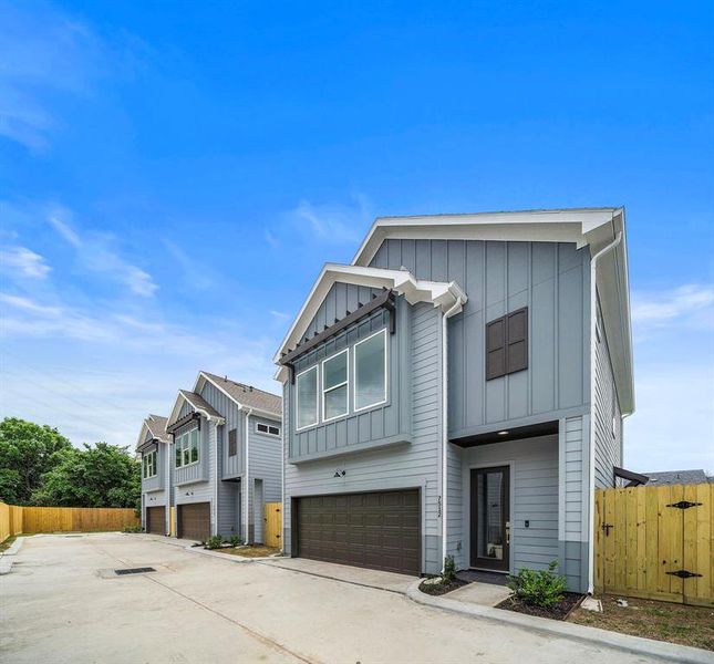 Exquisite Exterior greets you with 2 car garage, Covered Entry and side yard space.