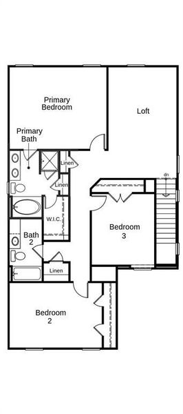 This floor plan features 3 bedrooms, 2 full baths, 1 half bath, and over 2,200 square feet of living space.